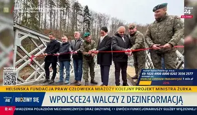 Cały komitet polityków KO podczas otwarcia mostu tymczasowego