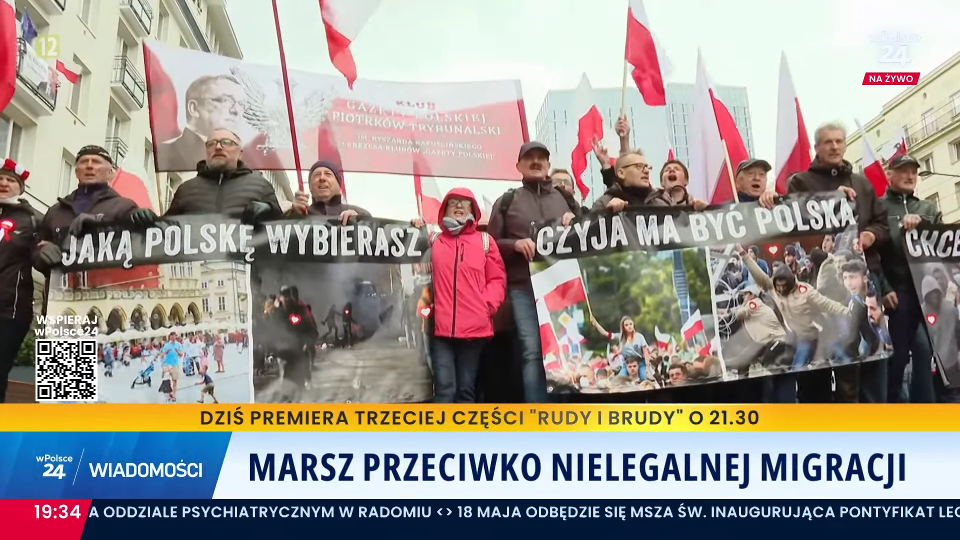 Marsz przeciwko imigracji przeszedł ulicami Warszawy. „Zamiast migracji, chcemy reparacji”