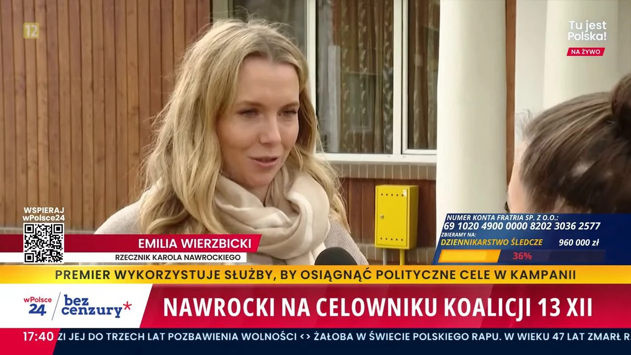 Specjalnie dla telewizji wPolsce24. Rzeczniczka Karola Nawrockiego wyjaśnia sprawę kawalerki
