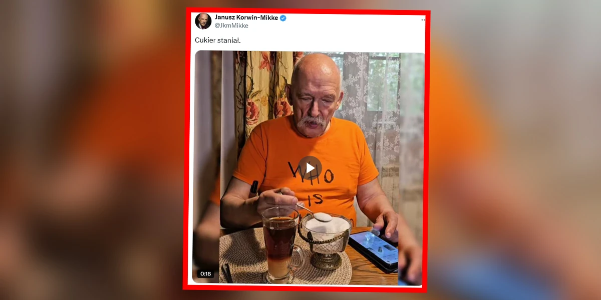 Janusz Korwin-Mikke pije herbatę. Tak, to naprawdę trzeba zobaczyć!