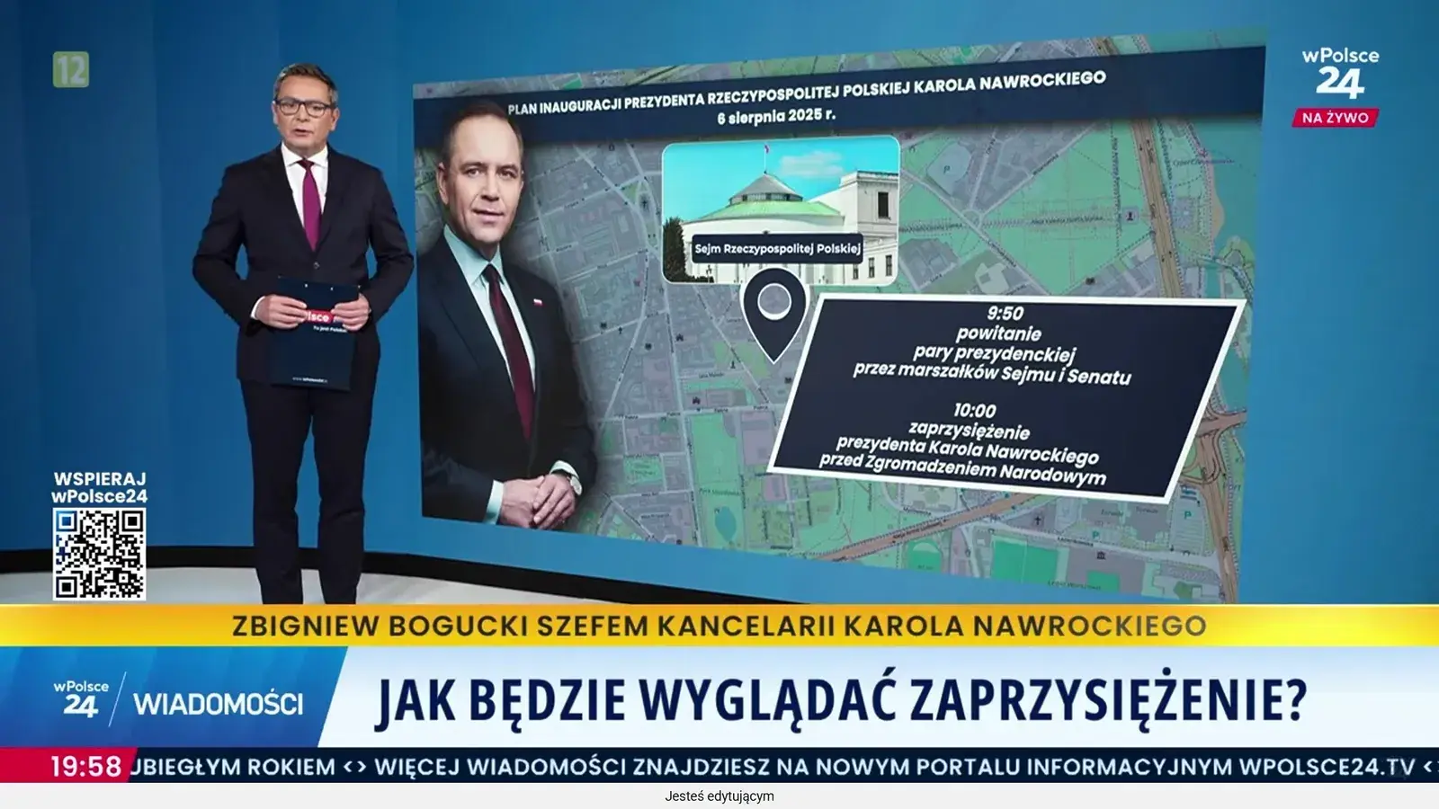 Co czeka Karola Nawrockiego 6 sierpnia? Wiadomości wPolsce24 o szczegółach zaprzysiężenia