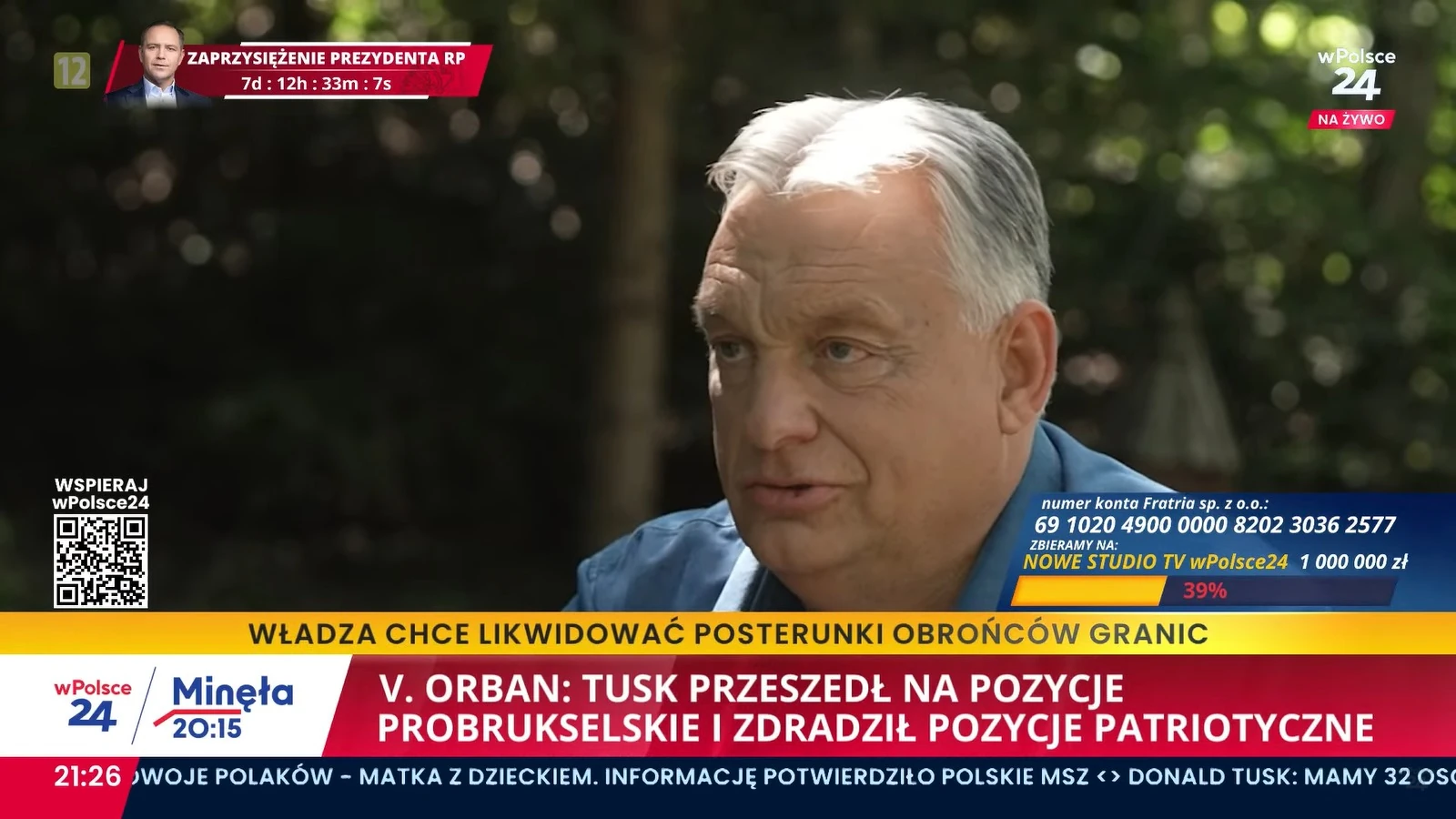 Viktor Orban w rozmowie z telewizją wPolsce24: „Otworzyliśmy wielką, potężną butelkę szampana”. CAŁY WYWIAD