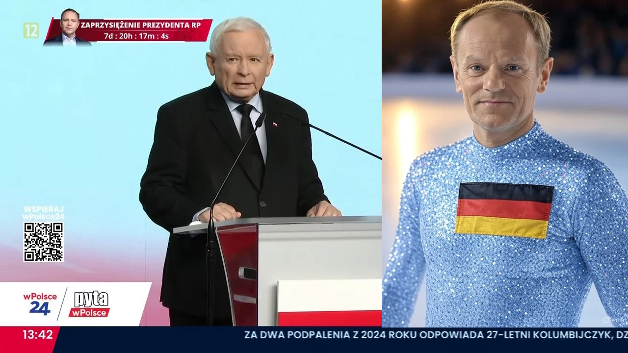 Donald tańczy na lodzie. Jarosław Kaczyński zakpił z Tuska