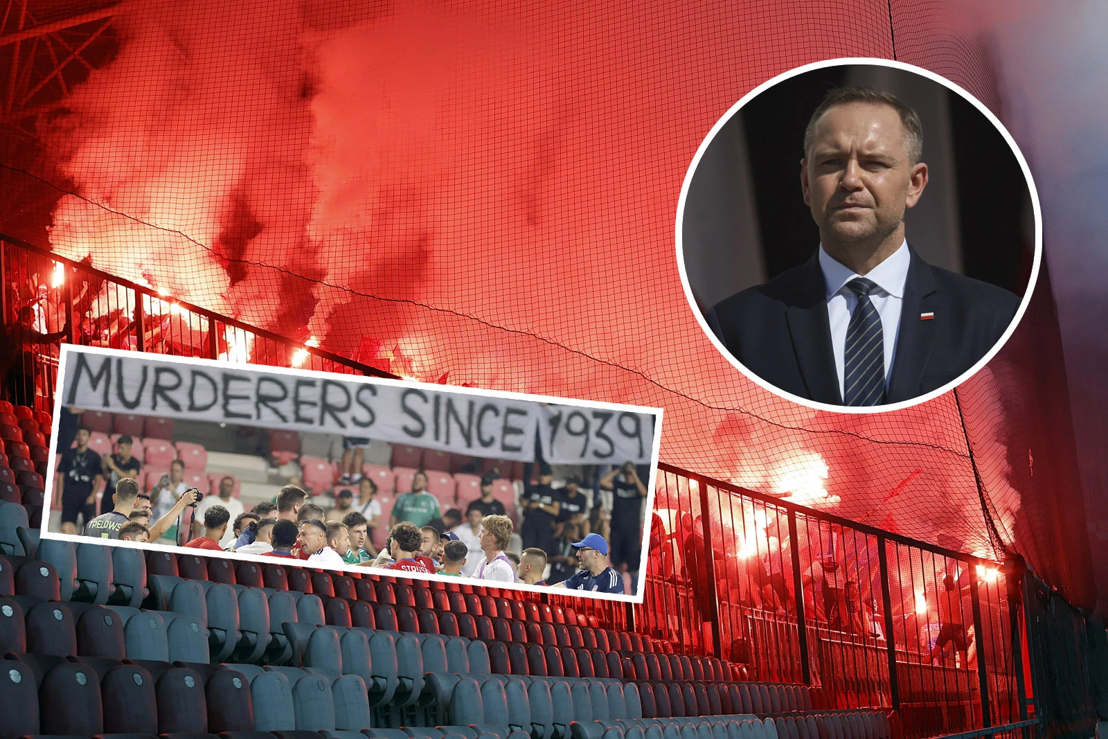 Prezydent Karol Nawrocki reaguje na haniebny transparent kibiców izraelskiego klubu. "Obraża pamięć o obywatelach polskich, ofiarach II wojny światowej"