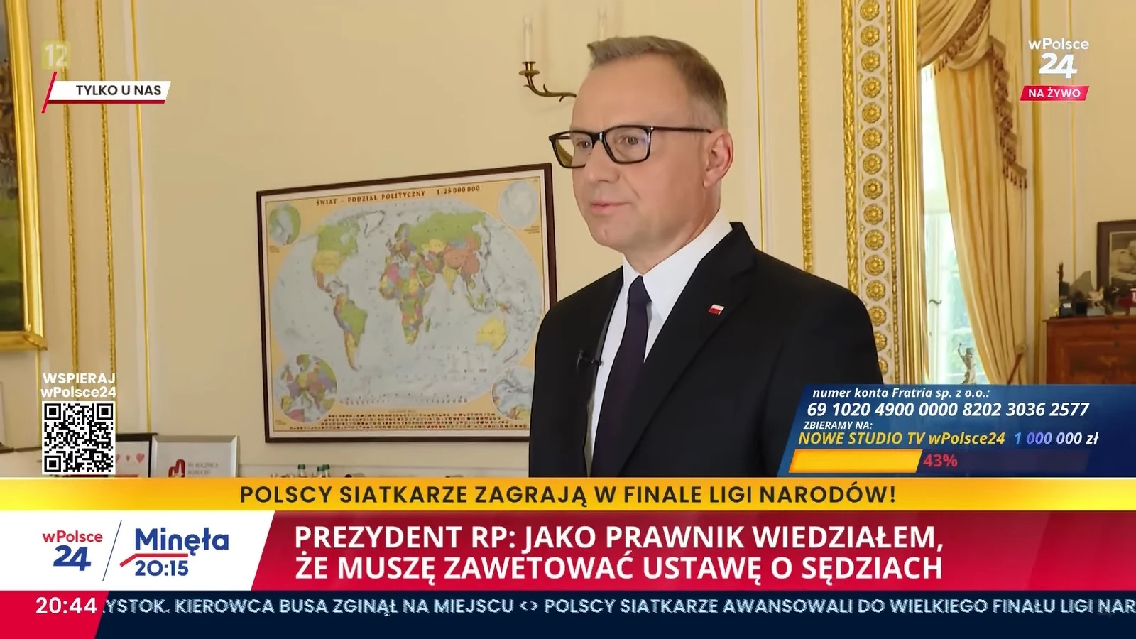 Niesamowity wywiad telewizji wPolsce24 z prezydentem. Gargamel bał się, iż Narciarz nie wejdzie do drugiej tury. Bitwa o tekę premiera dla Chlorindy