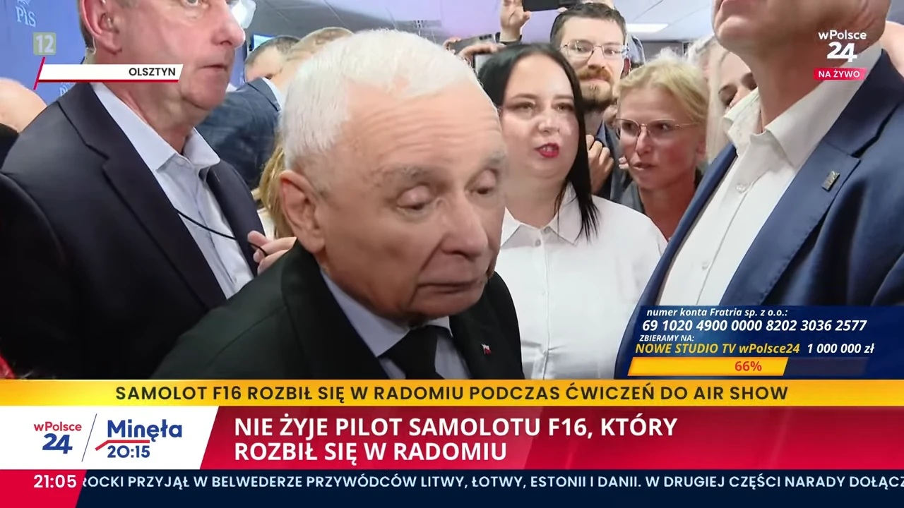 "Ludzie, którzy potrafią się tak narażać, to sól polskiej ziemi". Prezes PiS składa kondolencje po śmierci pilota