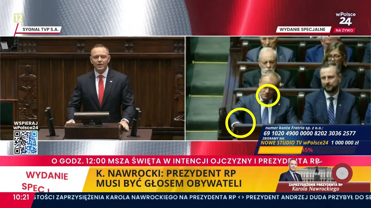 Co tam się wydarzyło? Papa roztrzęsiony podczas orędzia prezydenta