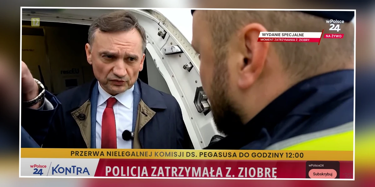 Cyrk dla sekty kosztem zdrowia Zbigniewa Ziobry. Były szef resortu sprawiedliwości zatrzymany na płycie lotniska