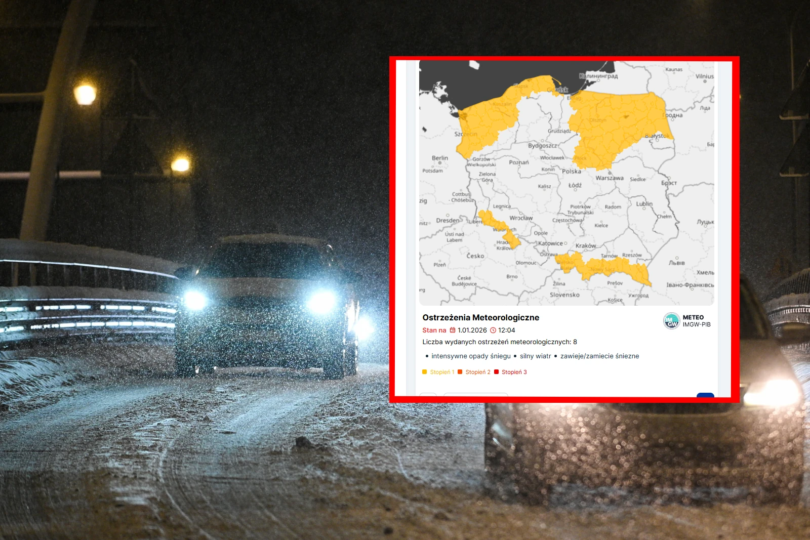 Zimowa aura nie zrobi noworocznej przerwy. IMGW wydał serię ostrzeżeń. Gdzie będzie najgorzej?