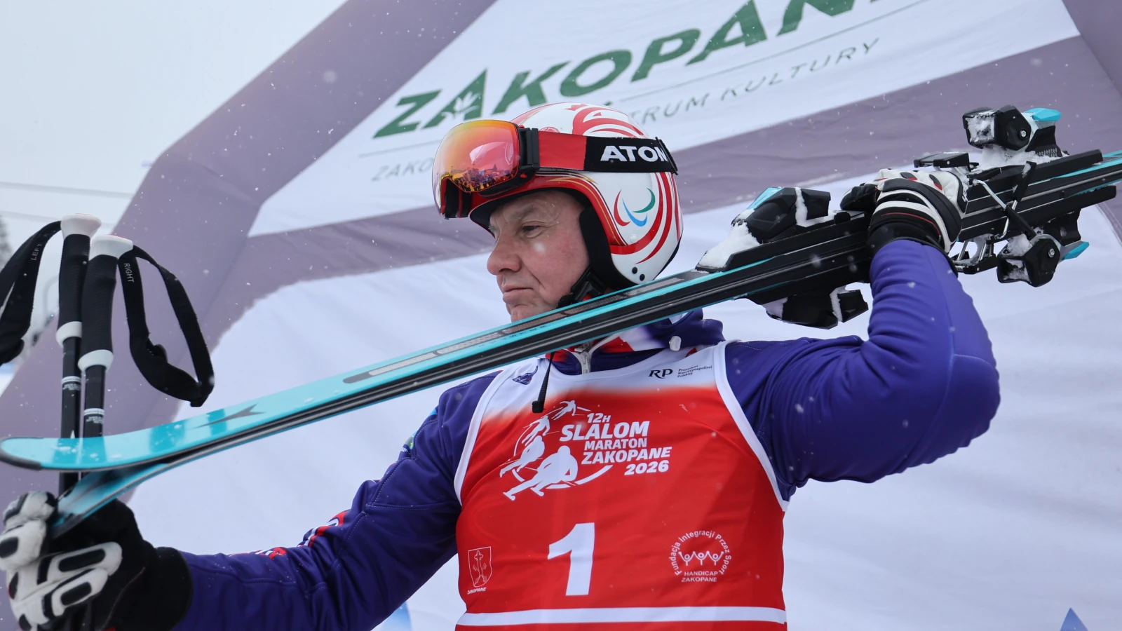 Andrzej Duda na stoku w Zakopanem. Były prezydent otworzył prestiżowy maraton