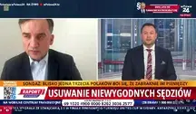 Zbigniew Ziobro podczas wywiadu, w którym komentuje decyzję o pozostaniu za granicą