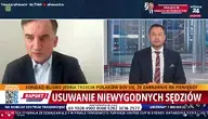 Zbigniew Ziobro podczas wywiadu, w którym komentuje decyzję o pozostaniu za granicą