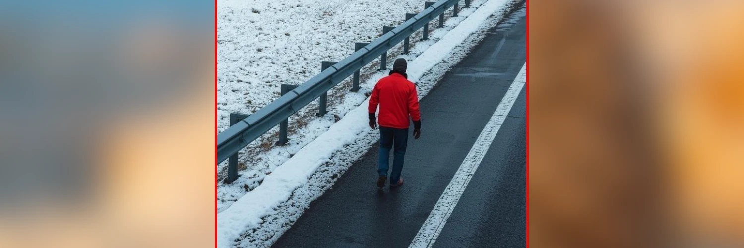 Szedł poboczem autostrady. Policjantów czekała niespodzianka
