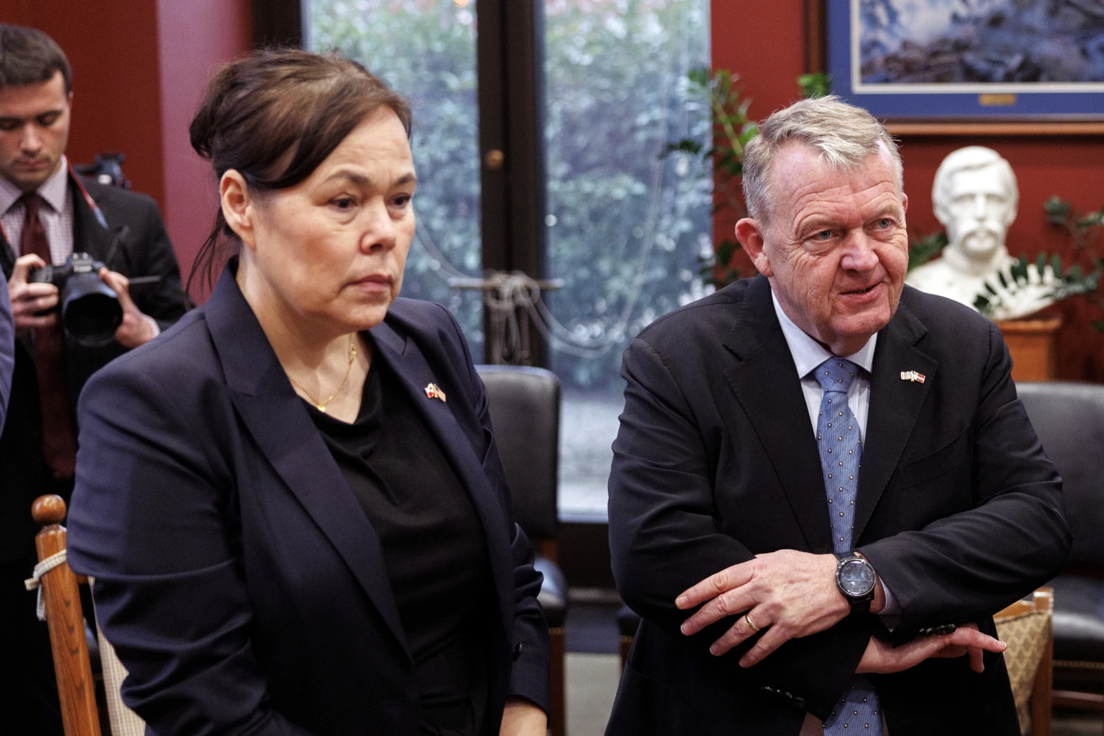 Rozmowy w sprawie Grenlandii były trudne? Kamery zarejestrowały zaskakującą scenę