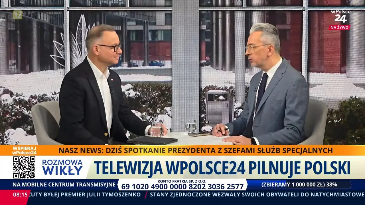 Andrzej Duda uderza w Donalda Tuska: „Na pewno nie jest reprezentantem rozwoju Rzeczypospolitej”. Mocne słowa w "Rozmowie Wikły"