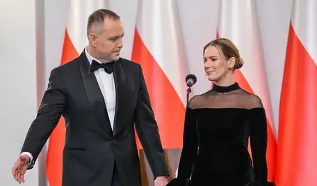 Prezydent RP Karol Nawrocki i pierwsza dama Marta Nawrocka podczas spotkania noworocznego z szefami misji dyplomatycznych akredytowanymi w Rzeczypospolitej Polskiej 