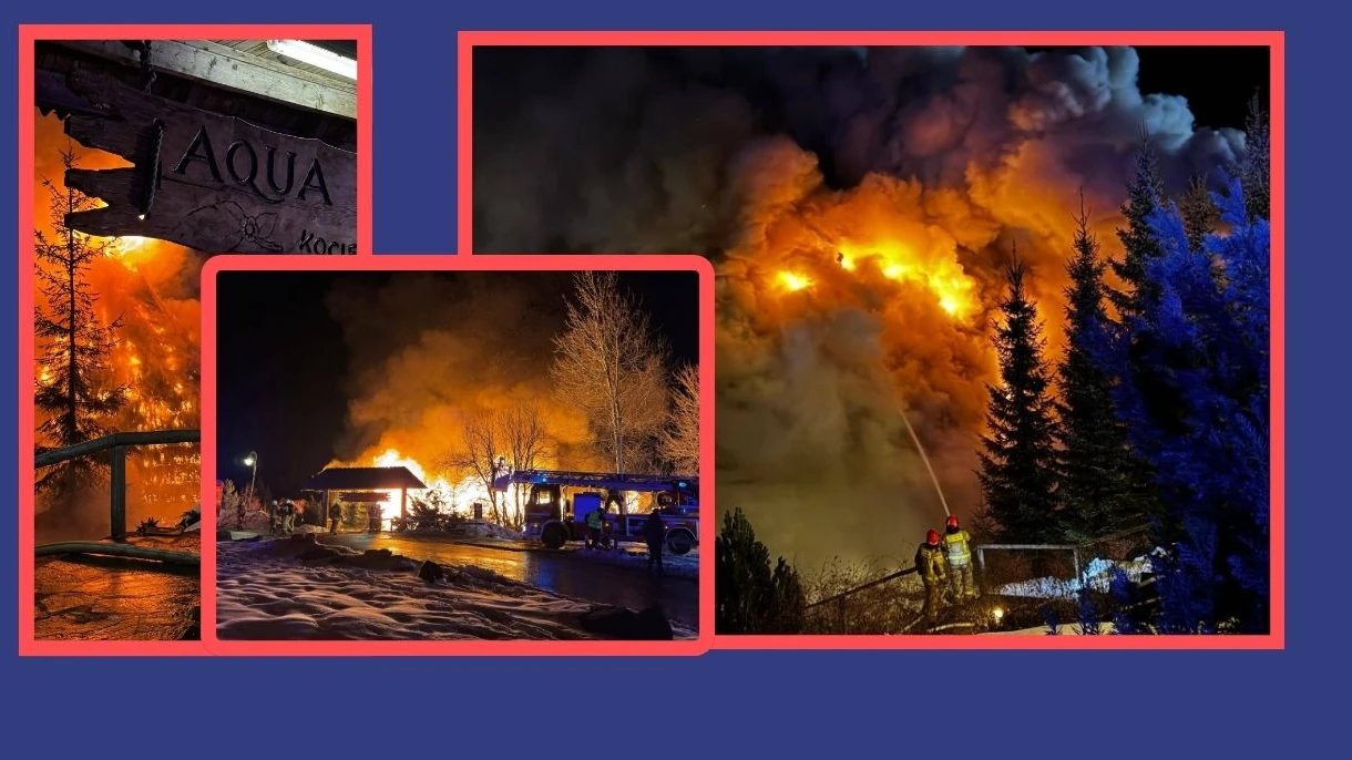 Pożar przerwał wesele. Drewniany budynek spłonął doszczętnie