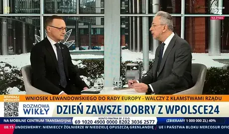 Marcin Wikło i Rafał Leśkiewicz w porannej Rozmowie Wikły na antenie telewizji wPolsce24