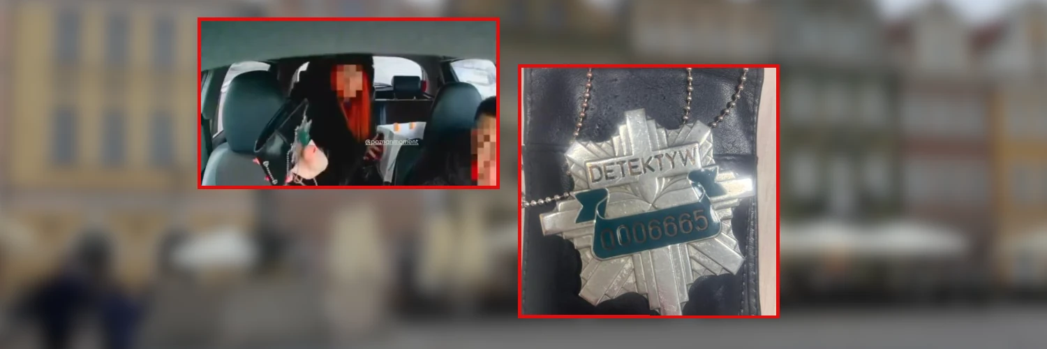 Machała odznaką w taksówce, by przejechać na czerwonym. Finał zaskakuje