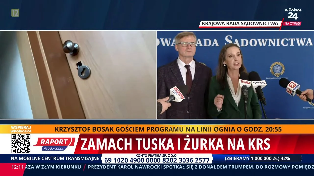 Zamach na KRS. Zniszczone drzwi i wywiezione akta. Ujawniono szokujące działania służb Tuska i Żurka