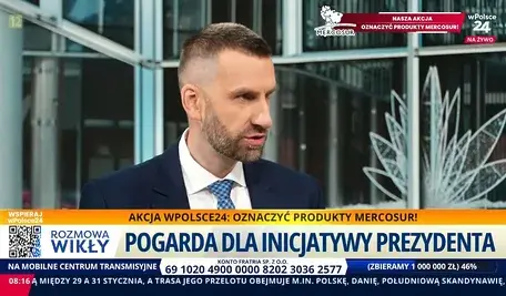 Marcin Możdżonek w rozmowie z Marcinem Wikłą w programie Rozmowa Wikły na antenie telewizji wPolsce24