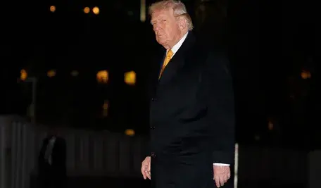 Prezydent USA Donald Trump. W rozmowie z dziennikarzami zarzucił Putinowi kłamstwo o ataku na jego rezydencję