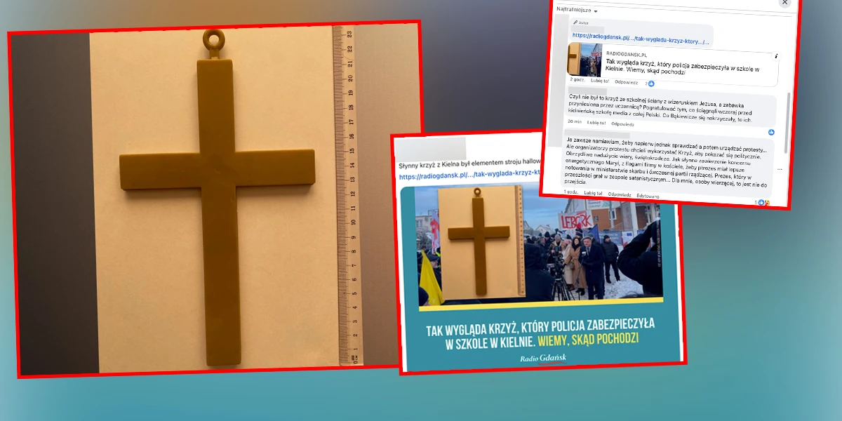 Krzyż można było wyrzucić do śmietnika, bo był plastikowy. Czy wolne media zwariowały już zupełnie?