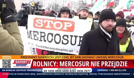 Trwa wielki protest rolników w Warszawie. Rolnicy protestują przeciwko polityce UE, rządowi i umowie z Mercosur