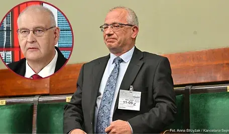 Prezes TK sędzia Bogdan Święczkowski i sędzia Sławomir Patyra.
