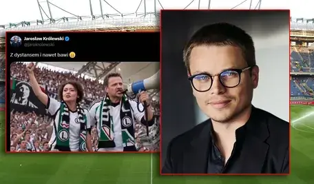 Jarosław Królewski i screenshot z portalu X
