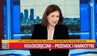 Anna Gembicka w studio telewizji wPolsce24 