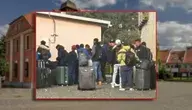 Migranci we wsi pod Lewinem Brzeskim
