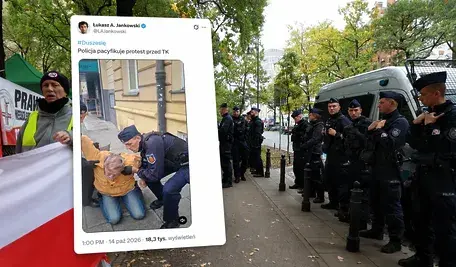 Protest i policyjna interwencja pod TK