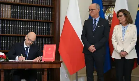 Maciej Berek w towarzystwie Włodzimierza Czarzastego i Małgorzaty Kidawy-Błońskiej