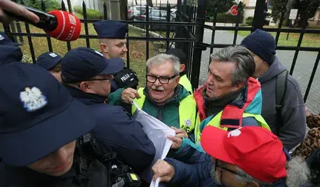 Starcie z policją pod TK