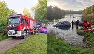 Śmiertelny wypadek na Pomorzu. Auto wpadło do jeziora, reanimacja nie przyniosła skutku
