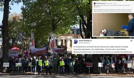 Policja próbuje tuszować brutalne potraktowanie pana Piotra.