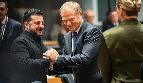 Donald Tusk i Wołodymyr Zełeński