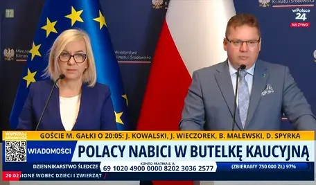 Minister klimatu Paulina Henig-Kloska i jej zastępca Sławomir Ćwik