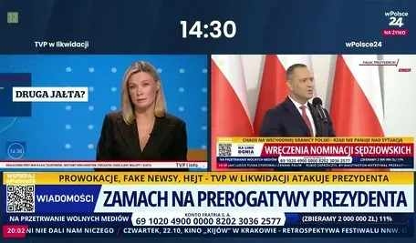 Cenzura w likwidowanej TVP! Bojkotują prezydenta Nawrockiego, a Czarzasty próbuje odebrać mu konstytucyjne prawa