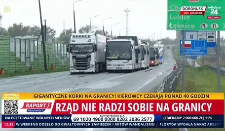 Ogromne zatory przy granicy. Tiry stoją w gigantycznych korkach