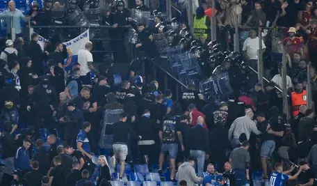 Podczas meczu Slovana Bratysława z AS Roma doszło do starć z policją