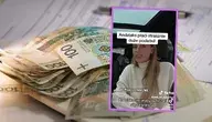 Pieniądze ułożone na dokumentach oraz zdjęcie z filmu nagranego przez Angelikę Trochonowicz