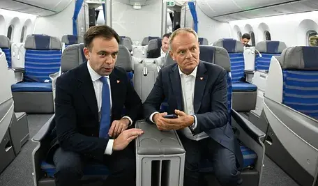 Donald Tusk i Andrzej Domański