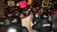 Riot police advance on demonstrators during a rally for the right to housing in Lisbon, Portugal, 25 October 2026. The protest for the right to housing and against the rising cost of living in Portugal began in Porto on 10 October and later spread to Lisbon and several other Portuguese cities. 