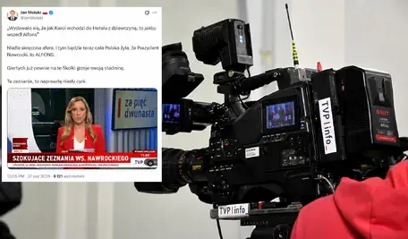 Kamera TVP Info i medialny tweet