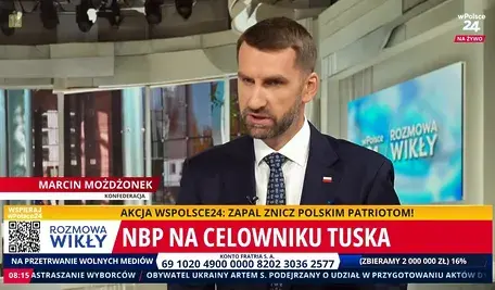 Marcin Możdżonek na antenie telewizji wPolsce24