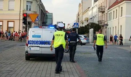 Policjanci podczas akcji