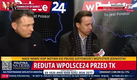Krzysztof Bosak i Sławomir Mentzen w telewizji wPolsce24 