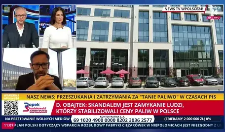 Daniel Obajtek na antenie telewizji wPolsce24 bronił menadżerów Orlenu